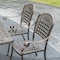 Gardenised Indoor and Outdoor Bronze Dinning Set 2 Chairs Cast Aluminum. QI003958CH.2 - alternate 4